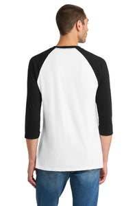 DISCONTINUED District Very Important Tee 3/4-Sleeve Raglan - Black/ White Back
