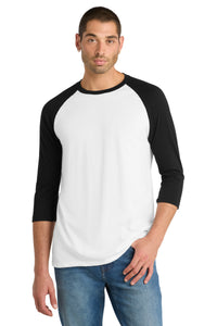 DISCONTINUED District Very Important Tee 3/4-Sleeve Raglan - Black/ White