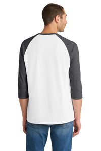 DISCONTINUED District Very Important Tee 3/4-Sleeve Raglan - Heathered Charcoal/ White Back