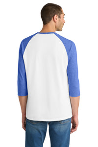 DISCONTINUED District Very Important Tee 3/4-Sleeve Raglan - Royal Frost/ White Back