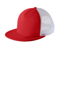 District Flat Bill Snapback Trucker Cap - New Red