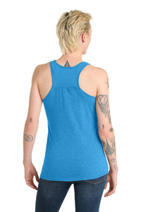 District  Women's V.I.T.  Racerback Tank - Heathered Bright Turquoise Back