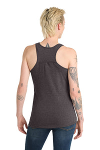 District  Women's V.I.T.  Racerback Tank - Heathered Charcoal Back