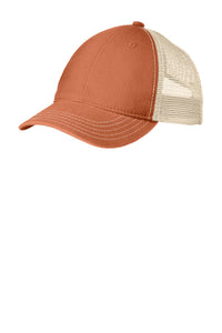 District Super Soft Mesh Back Cap - Burnt Orange/ Stone
