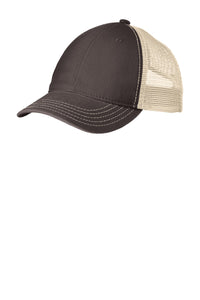 District Super Soft Mesh Back Cap - Chocolate Brown/ Stone
