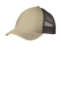 District Super Soft Mesh Back Cap - Khaki/ Chocolate Brown