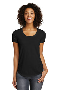 DISCONTINUED District Women's Fitted Very Important Tee Scoop Neck - Black