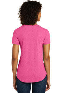 DISCONTINUED District Women's Fitted Very Important Tee Scoop Neck - Fuchsia Frost Back