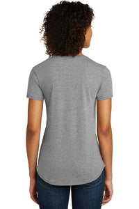 DISCONTINUED District Women's Fitted Very Important Tee Scoop Neck - Grey Frost Back