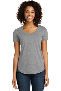 DISCONTINUED District Women's Fitted Very Important Tee Scoop Neck - Grey Frost
