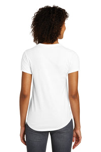 DISCONTINUED District Women's Fitted Very Important Tee Scoop Neck - White Back