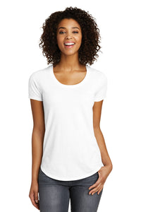DISCONTINUED District Women's Fitted Very Important Tee Scoop Neck - White