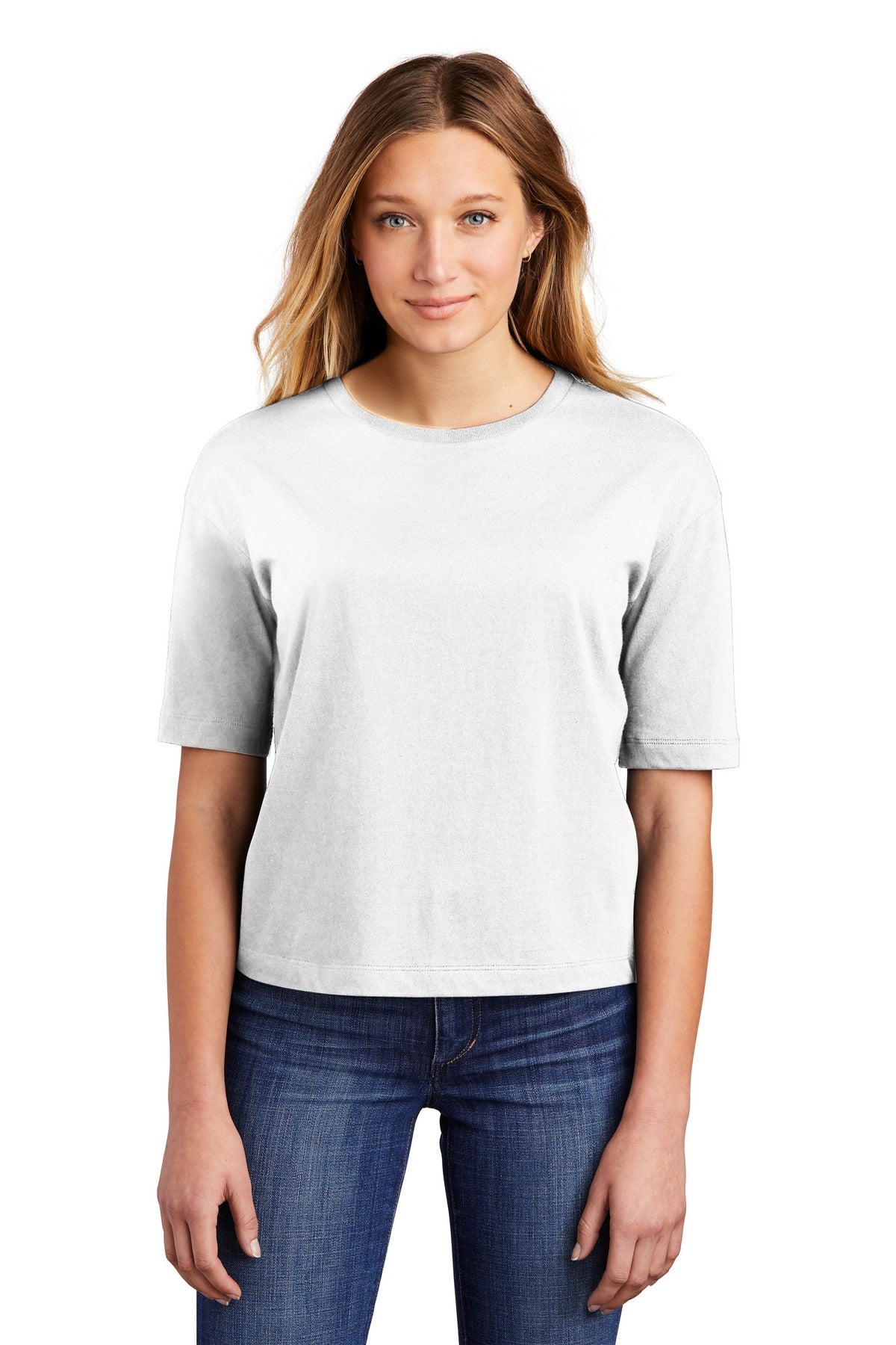 DISCONTINUED District  Women's V.I.T.  Boxy Tee DT6402 - White