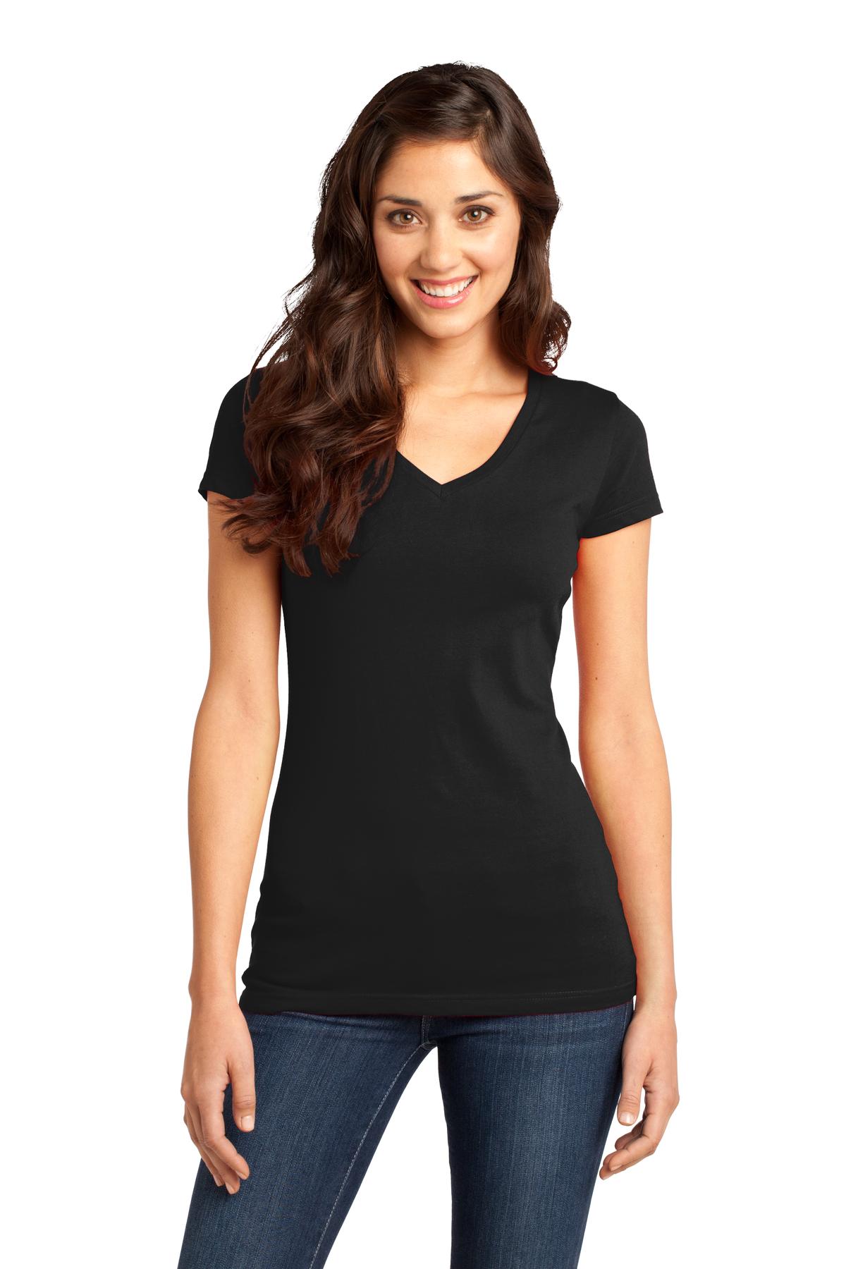 DISCONTINUED District - Juniors Very Important Tee V-Neck - Black