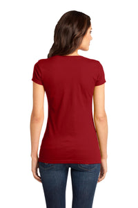 DISCONTINUED District - Juniors Very Important Tee V-Neck - Classic Red Back