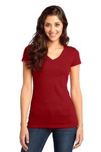 DISCONTINUED District - Juniors Very Important Tee V-Neck - Classic Red