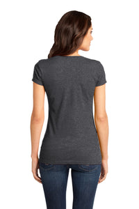 DISCONTINUED District - Juniors Very Important Tee V-Neck - Heathered Charcoal Back