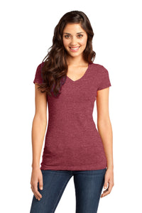 DISCONTINUED District - Juniors Very Important Tee V-Neck - Heathered Red