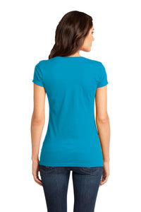 DISCONTINUED District - Juniors Very Important Tee V-Neck - Light Turquoise Back
