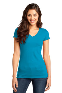DISCONTINUED District - Juniors Very Important Tee V-Neck - Light Turquoise