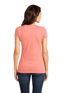 DISCONTINUED District - Juniors Very Important Tee V-Neck - Peach Back