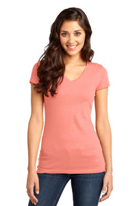 DISCONTINUED District - Juniors Very Important Tee V-Neck - Peach