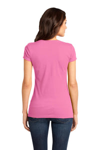 DISCONTINUED District - Juniors Very Important Tee V-Neck - True Pink Back