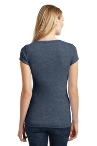 DISCONTINUED District Juniors Very Important Tee Deep V-Neck - Heathered Navy Back
