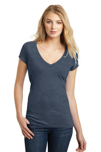 DISCONTINUED District Juniors Very Important Tee Deep V-Neck - Heathered Navy