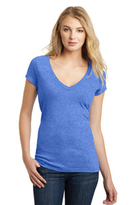 DISCONTINUED District Juniors Very Important Tee Deep V-Neck - Heathered Royal