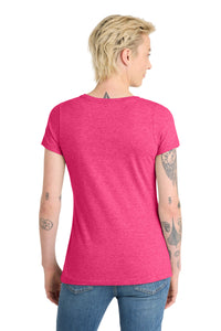 District  Women's Very Important Tee  V-Neck - Fuchsia Frost Back