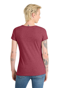 District  Women's Very Important Tee  V-Neck - Heathered Cardinal Back