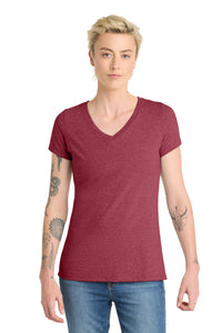 District  Women's Very Important Tee  V-Neck - Heathered Cardinal