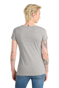 District  Women's Very Important Tee  V-Neck - Light Heather Grey Back