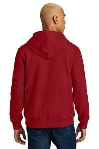 District V.I.T. Super Heavyweight Fleece Hoodie DT6600 - Classic Red Back