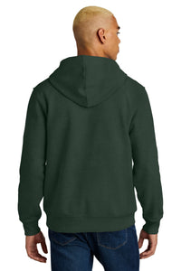 District V.I.T. Super Heavyweight Fleece Hoodie DT6600 - Forest Green Back