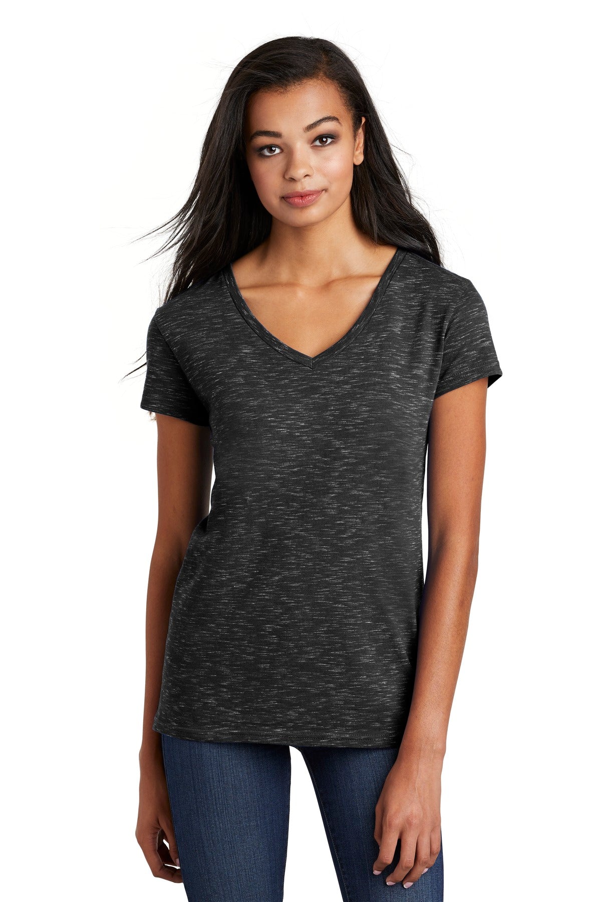 DISCONTINUED District  Women's Medal V-Neck Tee - Black