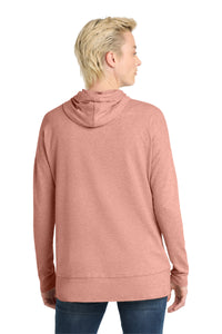 District  Women's Featherweight French Terry  Hoodie DT671 - Nostalgia Rose Heather Back