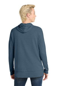District  Women's Featherweight French Terry  Hoodie DT671 - Washed Indigo Back