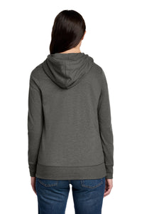 District Women's Featherweight French Terry Full-Zip Hoodie DT673 - Washed Coal Back
