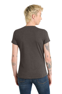 District  Women's Flex Scoop Neck Tee DT7501 - Heathered Charcoal Back