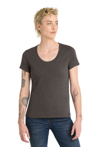 District  Women's Flex Scoop Neck Tee DT7501 - Heathered Charcoal