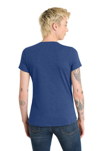 District  Women's Flex Scoop Neck Tee DT7501 - Heathered Deep Royal Back