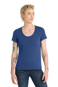 District  Women's Flex Scoop Neck Tee DT7501 - Heathered Deep Royal