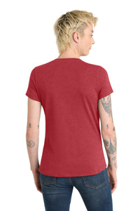 District  Women's Flex Scoop Neck Tee DT7501 - Heathered Red Back