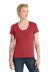 District  Women's Flex Scoop Neck Tee DT7501 - Heathered Red
