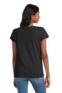 District  Women's Re-Tee  V-Neck DT8001 - Charcoal Heather Back