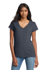 District  Women's Re-Tee  V-Neck DT8001 - Heathered Navy
