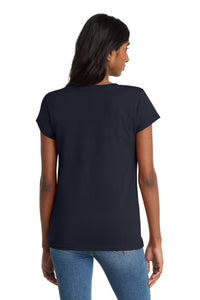 District  Women's Re-Tee  V-Neck DT8001 - True Navy Back