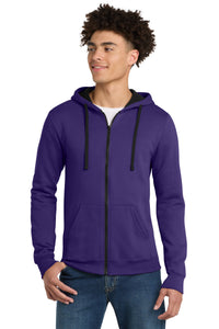District The Concert Fleece Full-Zip Hoodie - Purple